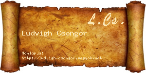 Ludvigh Csongor névjegykártya
